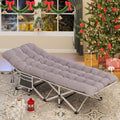 YITAHOME Folding Camping Cot – Heavy Duty 280kg Portable Bed, Grey