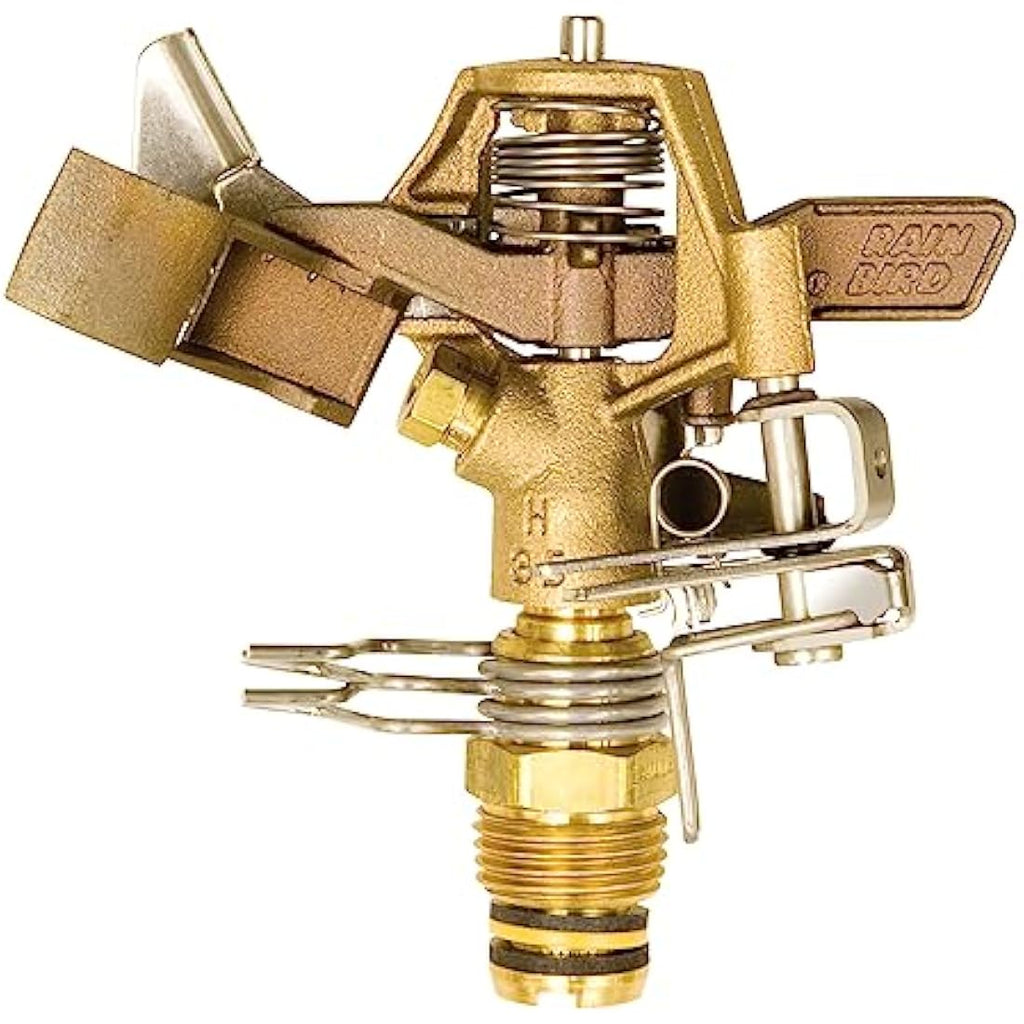 Rain Bird Brass Impact Sprinkler – Adjustable 20-360° Pattern