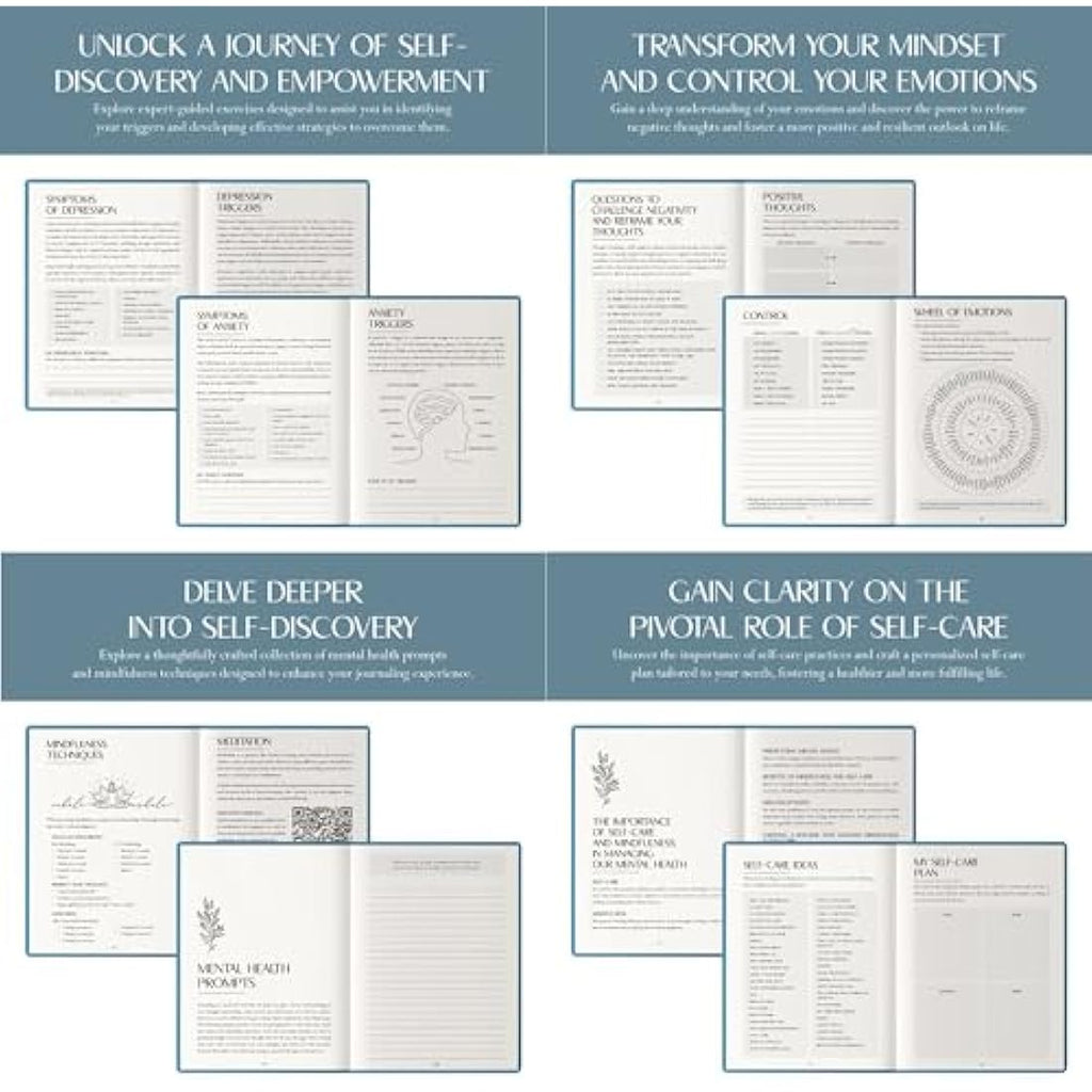 LIFTINSPIRE CO. Mental Health Journal – 6-Month Guided Wellness Planner