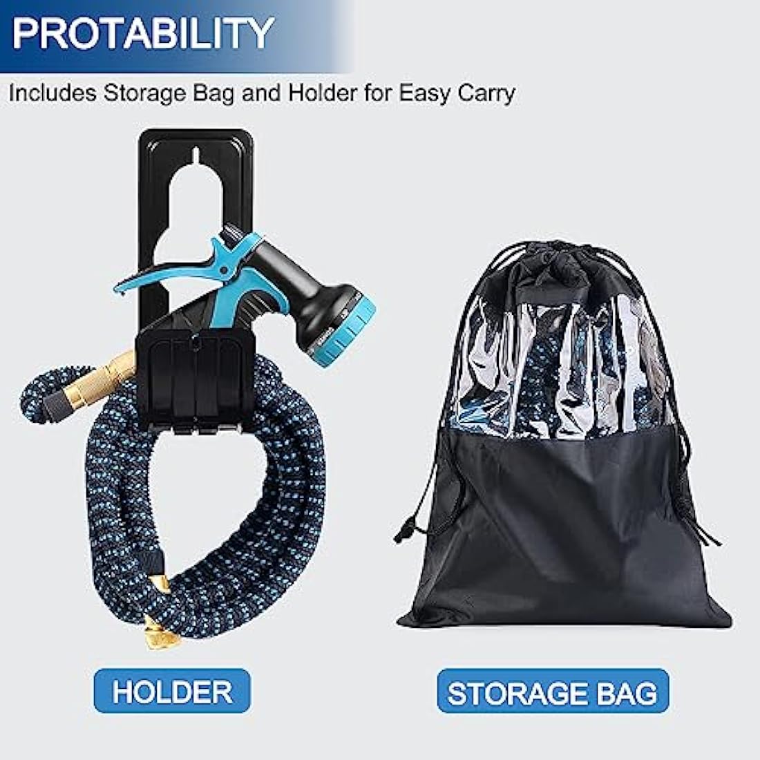 Jolof Store 100FT Expandable Garden Hose – Kink-Free with 10-Way Spray Nozzle
