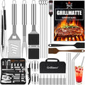 Grilliance 30-Piece Stainless Steel BBQ Grill Tools Set with Carrying Case