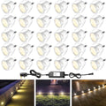 INDARUN Warm White LED Decking Lights – IP67 Waterproof Plinth Kit, 30 Pack