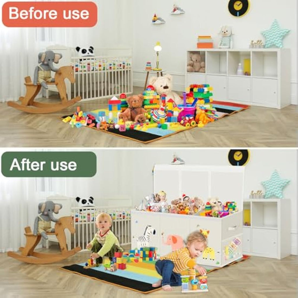 Extra Large Toy Box – 130L Collapsible Toy Chest Organizer