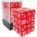 Bescon 12mm 6-Sided Dice Set | 36 Translucent Red D6 with Brick Box