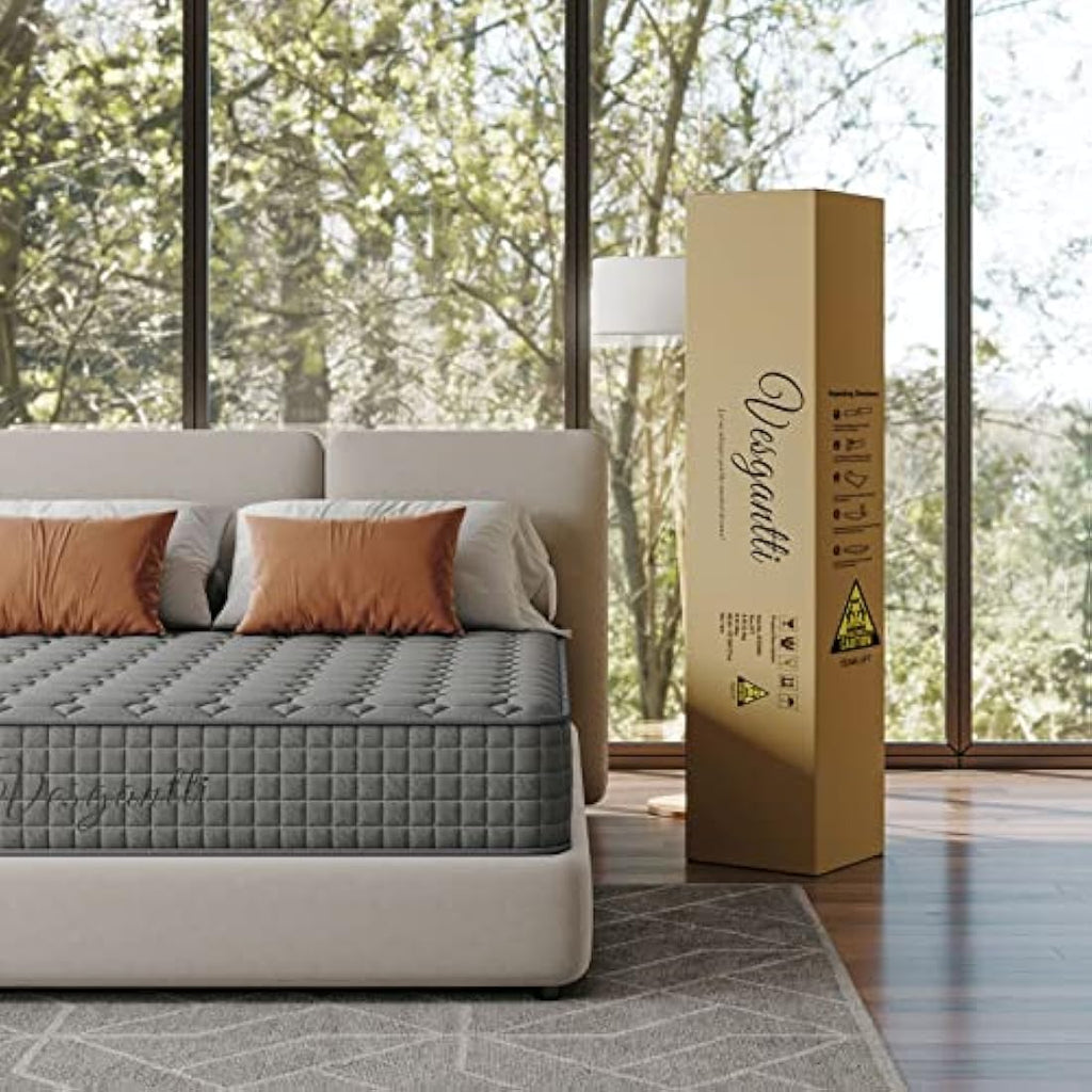 Vesgantti 3FT Single Hybrid Mattress | 10 Inch Memory Foam & Pocket Spring