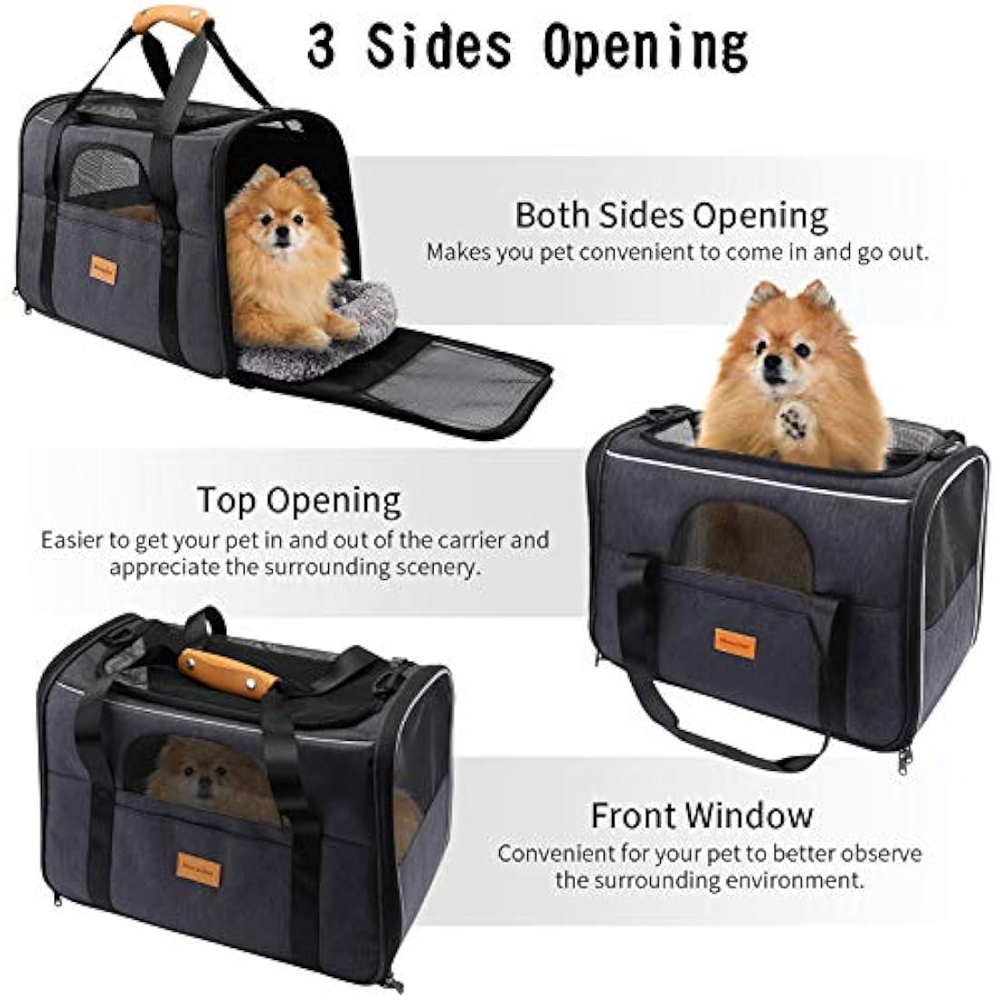 Morpilot Portable Pet Carrier Bag – Breathable Mesh Cat & Dog Travel Bag