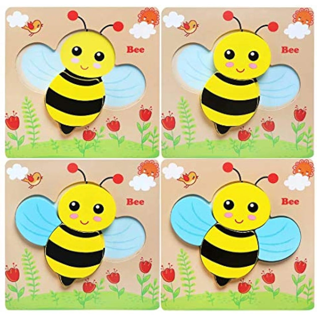 Afufu Wooden Animal Jigsaw Puzzles - Montessori Learning Toys for Toddlers