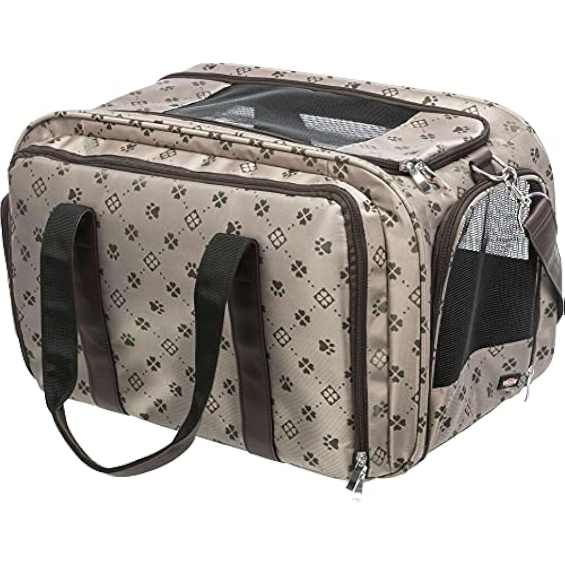 Trixie Maxima Pet Carrier – Padded Polyester Travel Bag, Beige/Brown