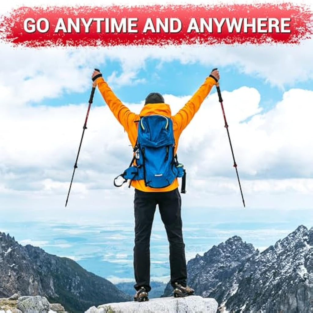 TheFitLife Trekking Poles – 7075 Aluminum Hiking Sticks with Cork Grips