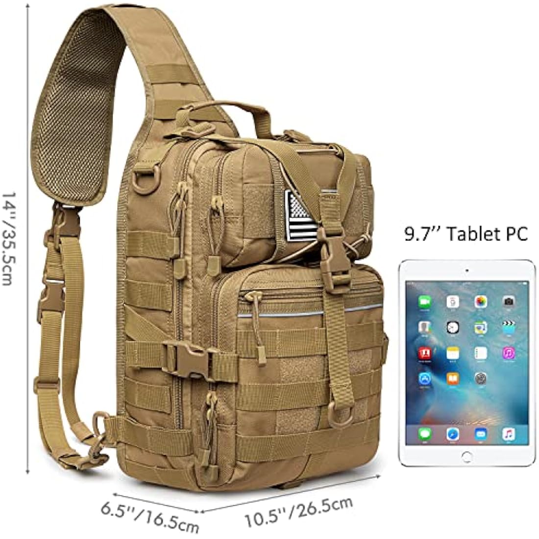 G4Free Tactical Sling Backpack | 15L Molle EDC Military Shoulder Bag
