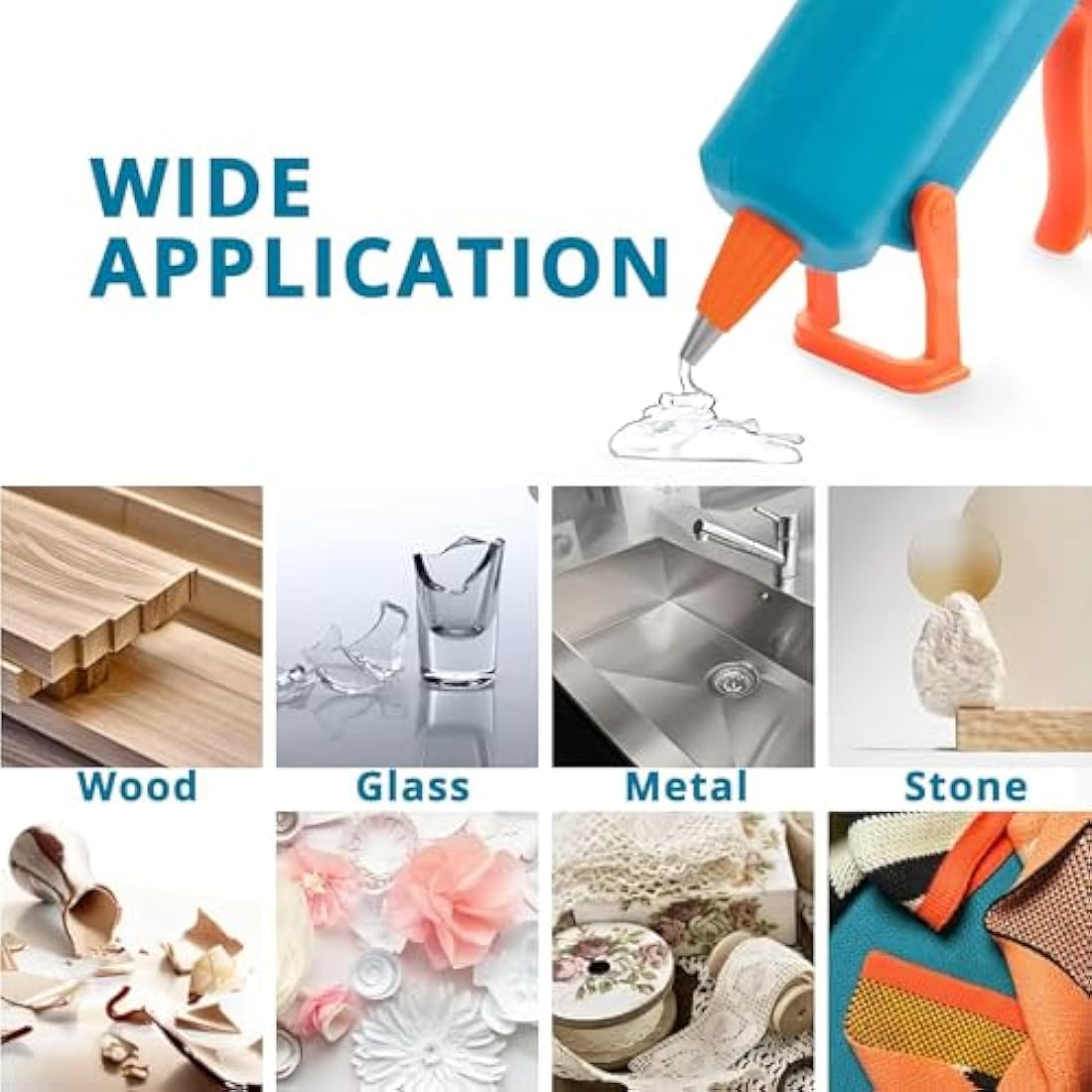Tilswall 50W Mini Hot Glue Gun Kit with 75 Glue Sticks for DIY Crafts
