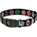 Buckle-Down Marvel Avengers Dog Collar – Large 1.5" Wide Plastic Clip