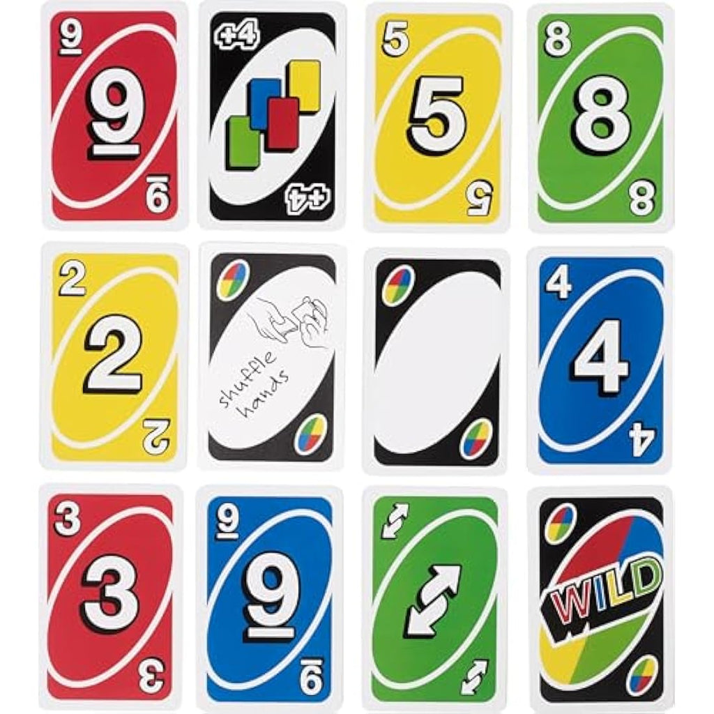 Uno Classic Card Game by Mattel – Family Party Game with Wild Cards
