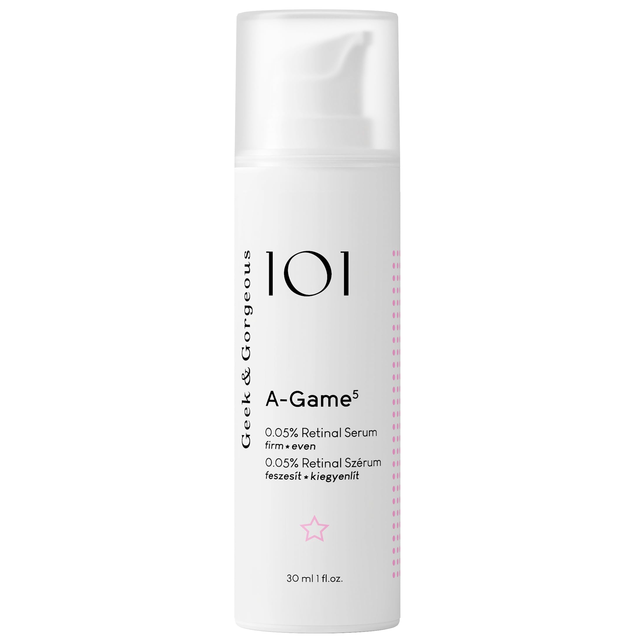 Geek & Gorgeous A-Game 5 | 0.05% Retinal Anti-Aging Serum - 30ml