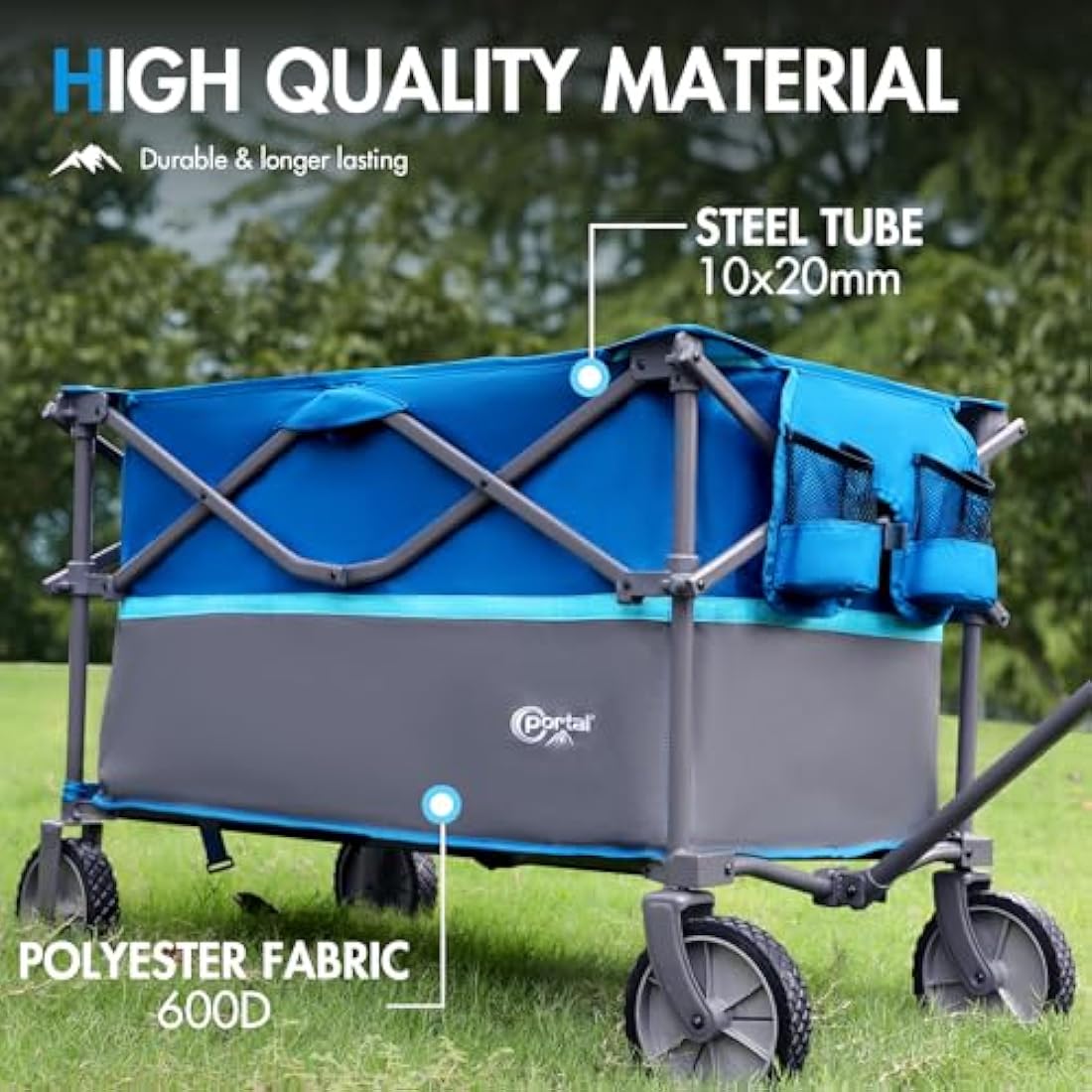 Portal XL Folding Festival Trolley | 228L Heavy Duty Beach Wagon Cart
