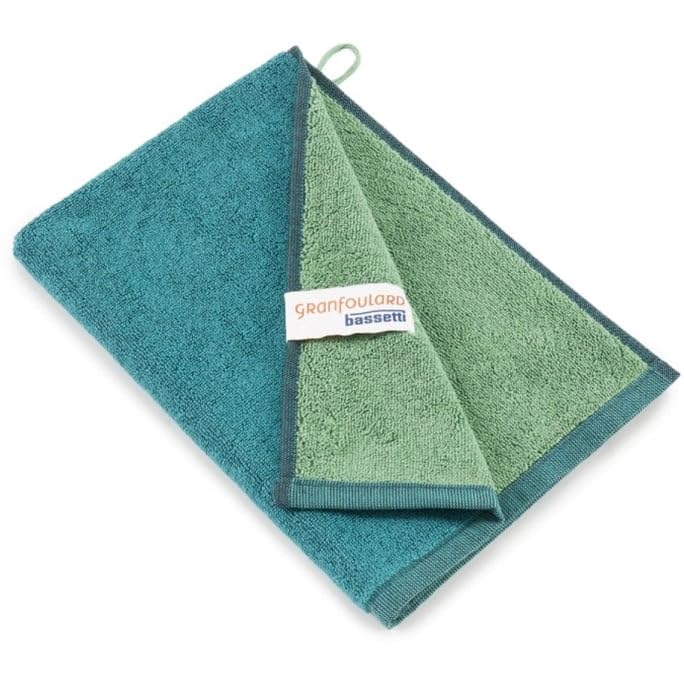 Bassetti Guest Towel – 100% Cotton Reversible Green V1 – 40x60 cm
