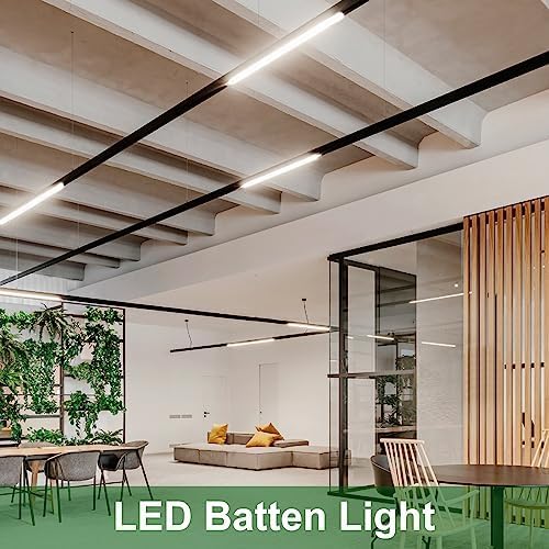 Muzha LED Batten Lights | 5FT 50W 5000lm Surface Mount Fittings - 4 Pack
