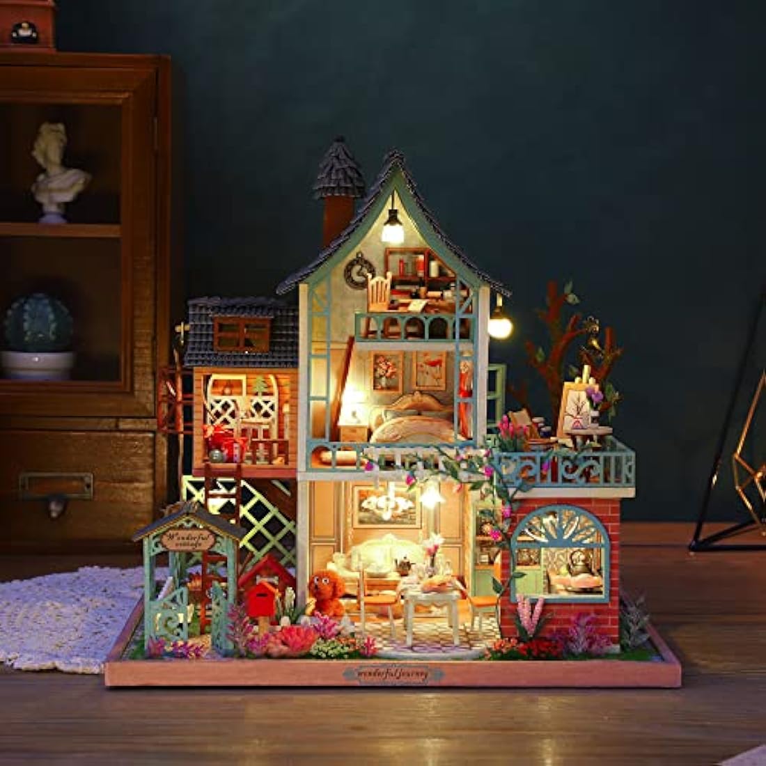 DIY Miniature Dollhouse Kit - Happy Jungle Resort Model
