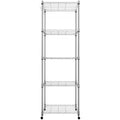 5-Tier Wire Shelving Unit on Wheels | Adjustable Metal Rack