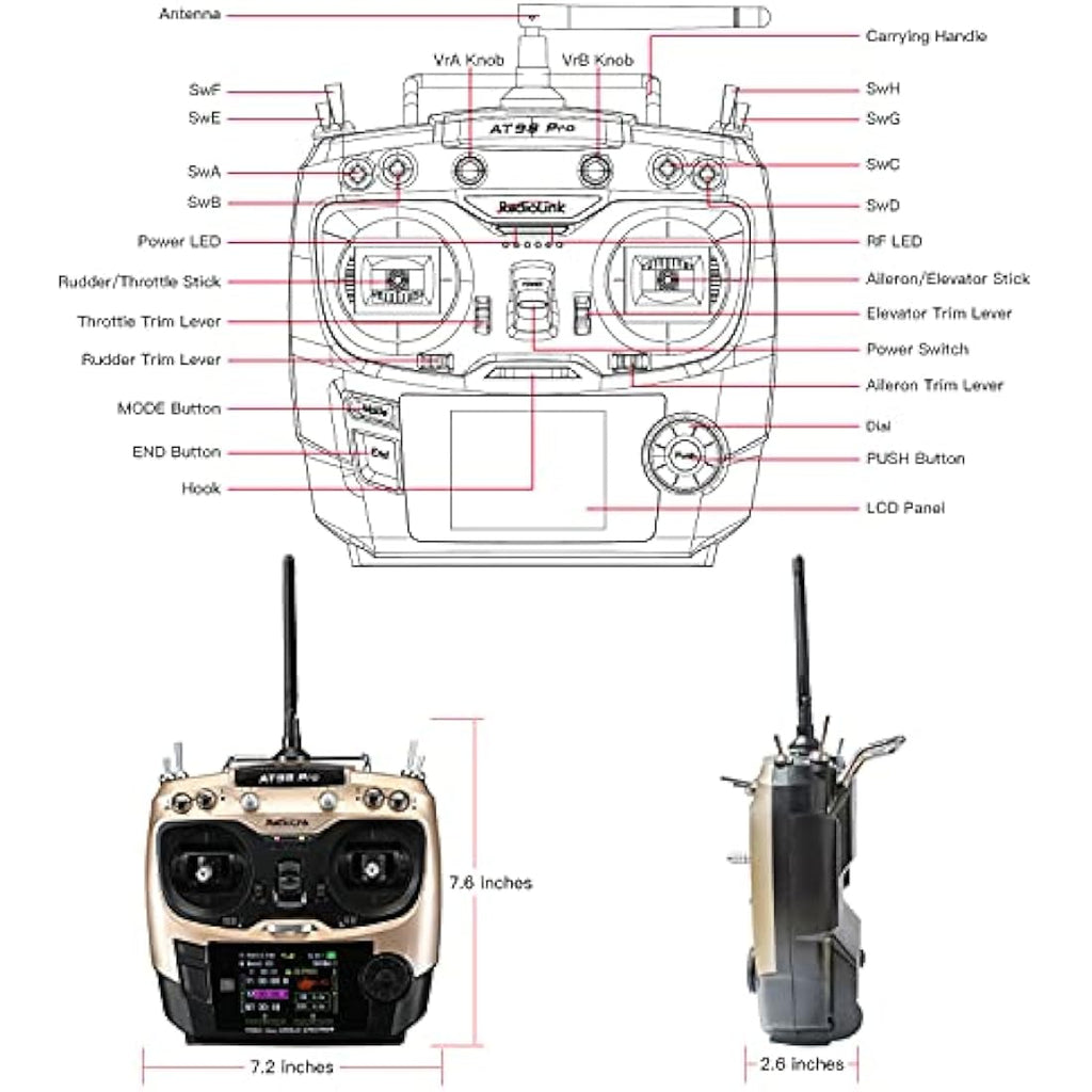 Radiolink AT9S Pro 12CH RC Radio Transmitter and R9DS Receiver Kit