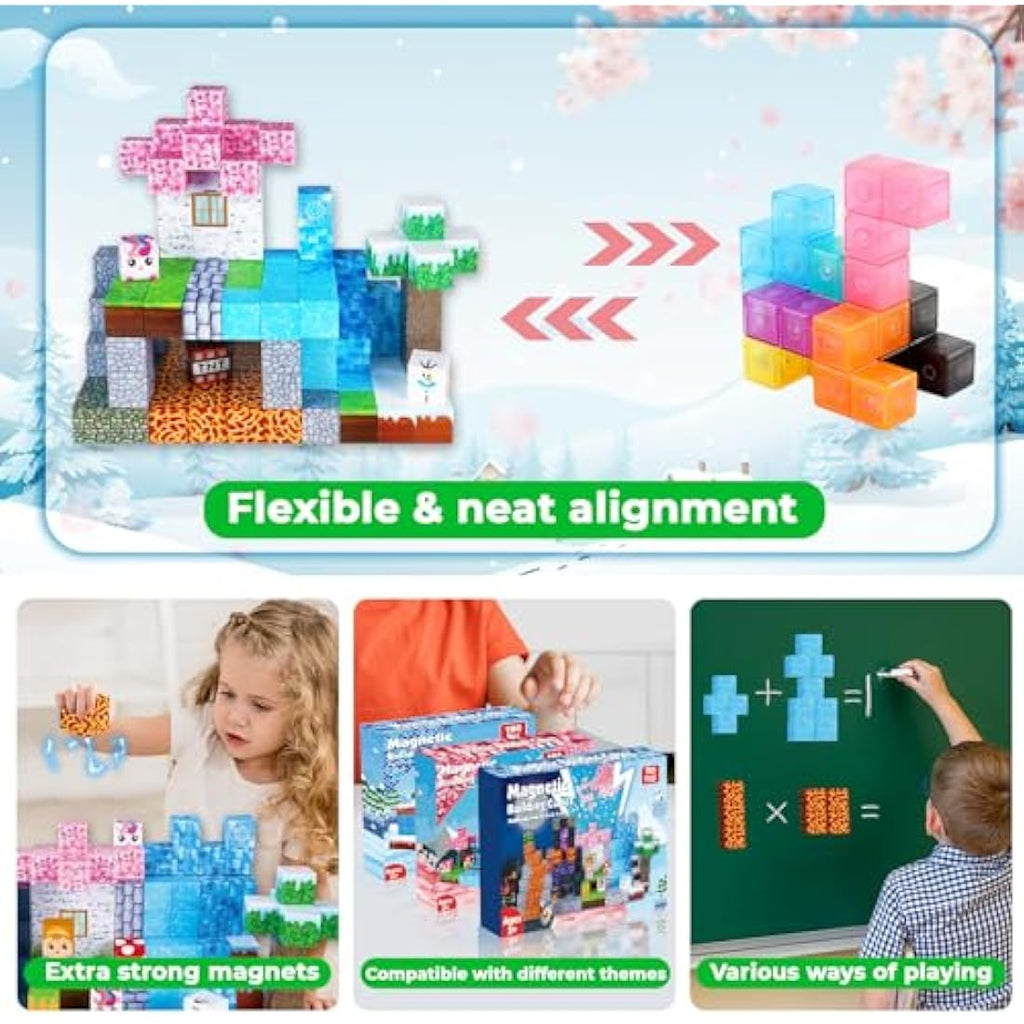 ToyUnited 150PCS Magnetic Building Blocks – Dark Swordsman STEM Cubes