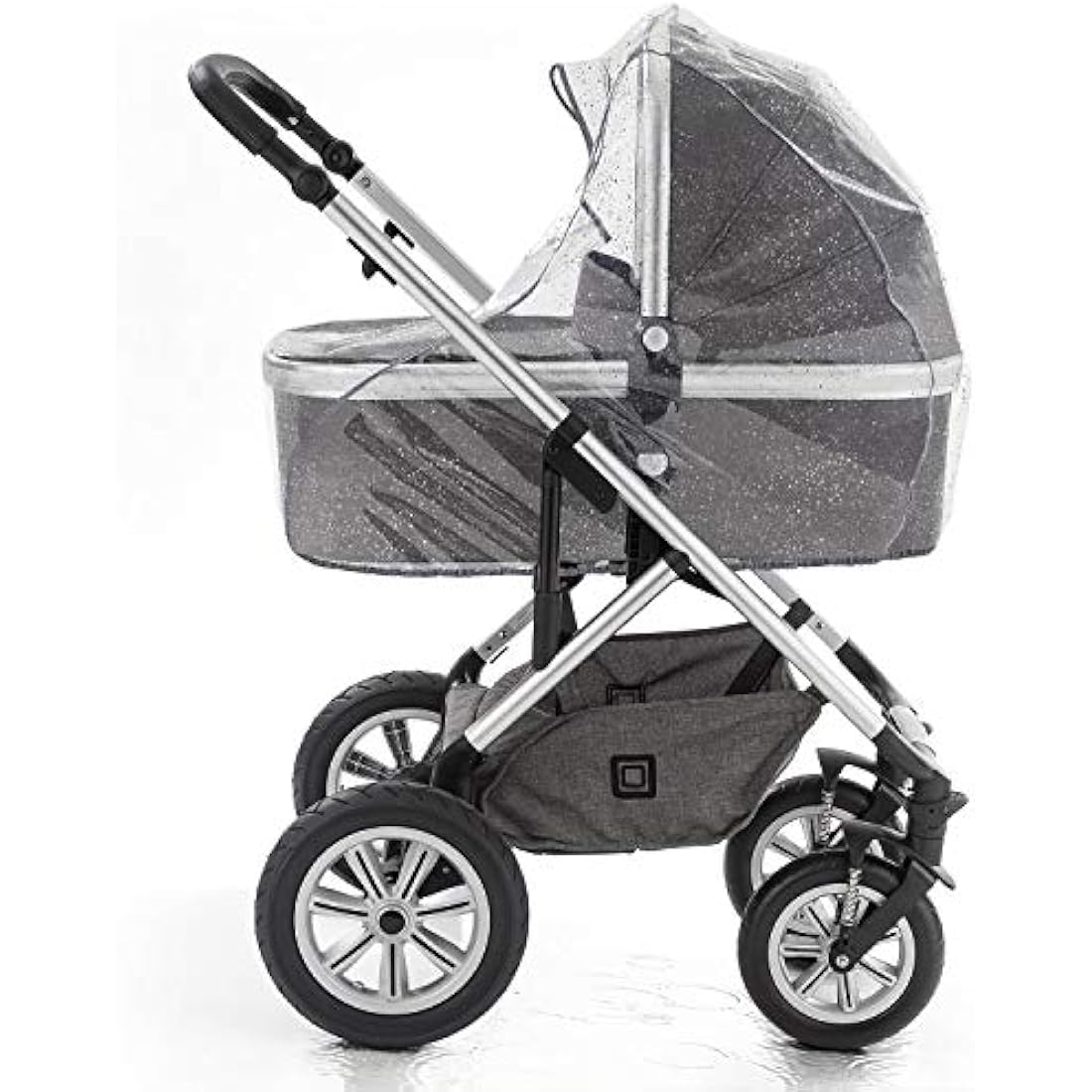 Zamboo Universal Rain Cover for Pram Carrycot – PVC-Free Grey Shield