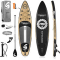 SereneLife Inflatable Stand Up Paddle Board – 10.5' Non-Slip SUP Kit
