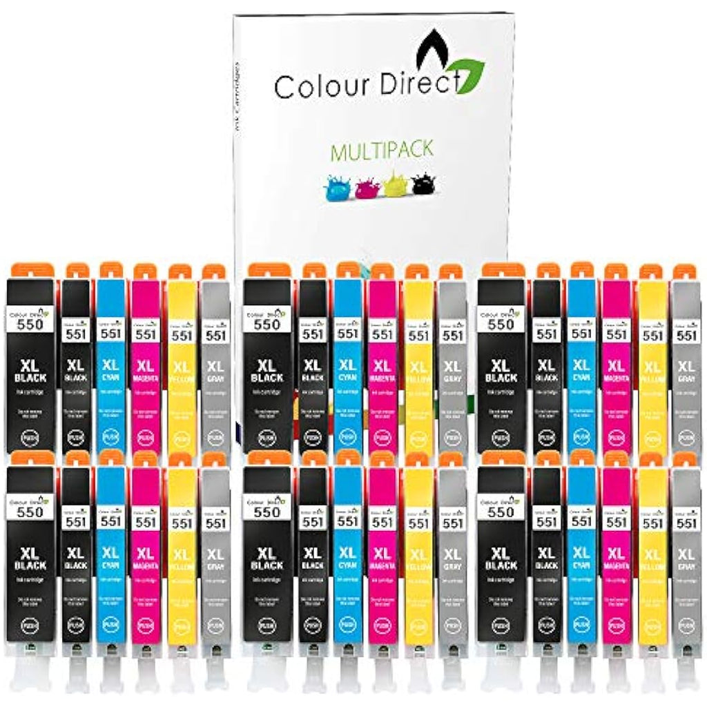 Colour Direct Compatible Ink for Canon PGI-550XL CLI-551XL – 36 Pack