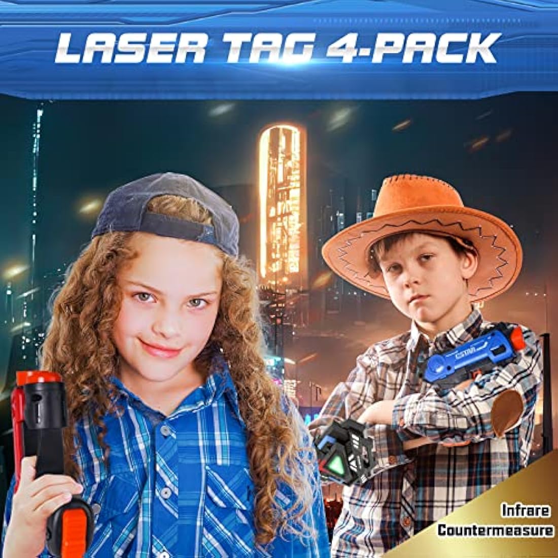 VATOS Laser Tag Guns Set – 4 Pack Infrared Blasters for Kids Ages 4+