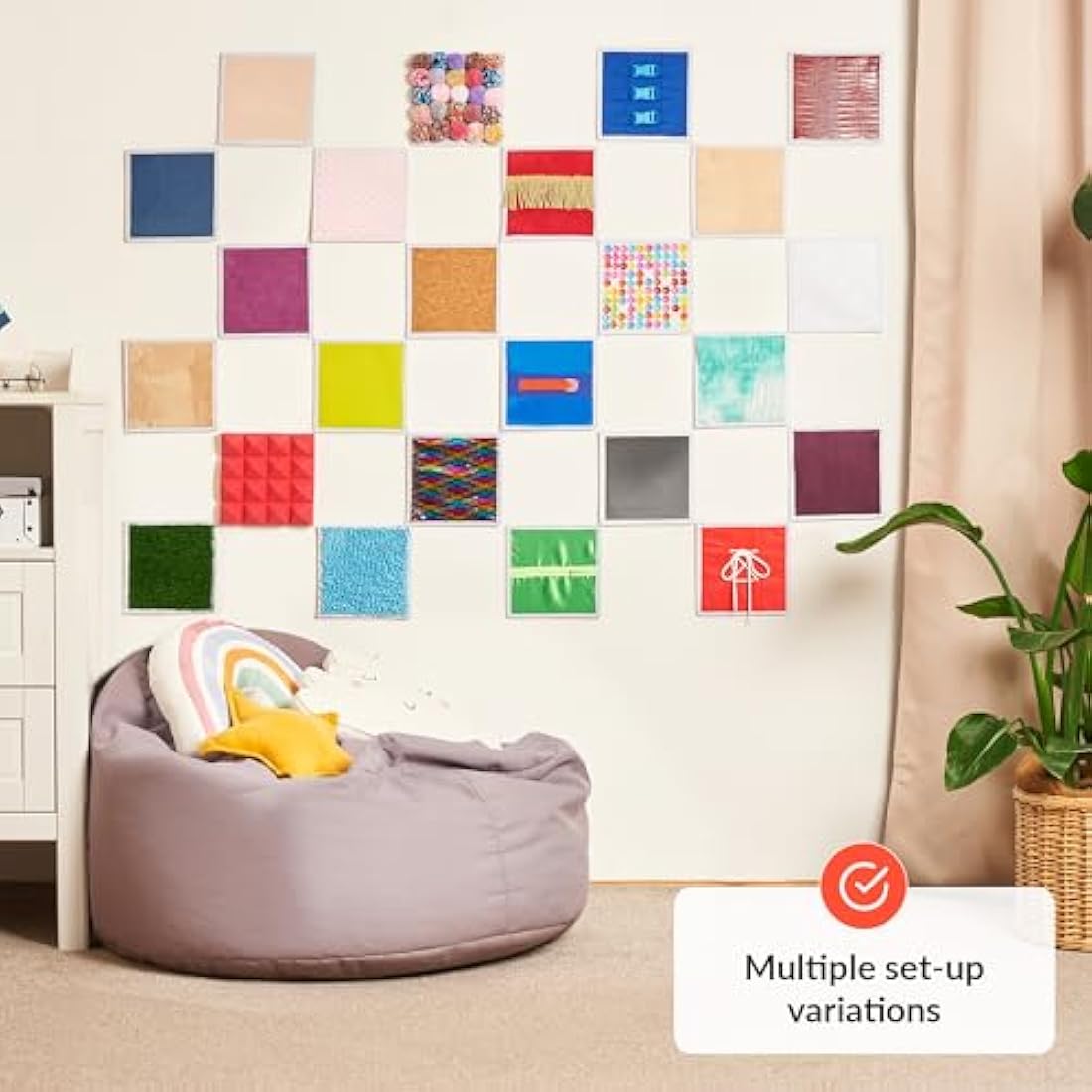 Tactile Sensory Wall Panels & Floor Tiles - 24 Piece Set