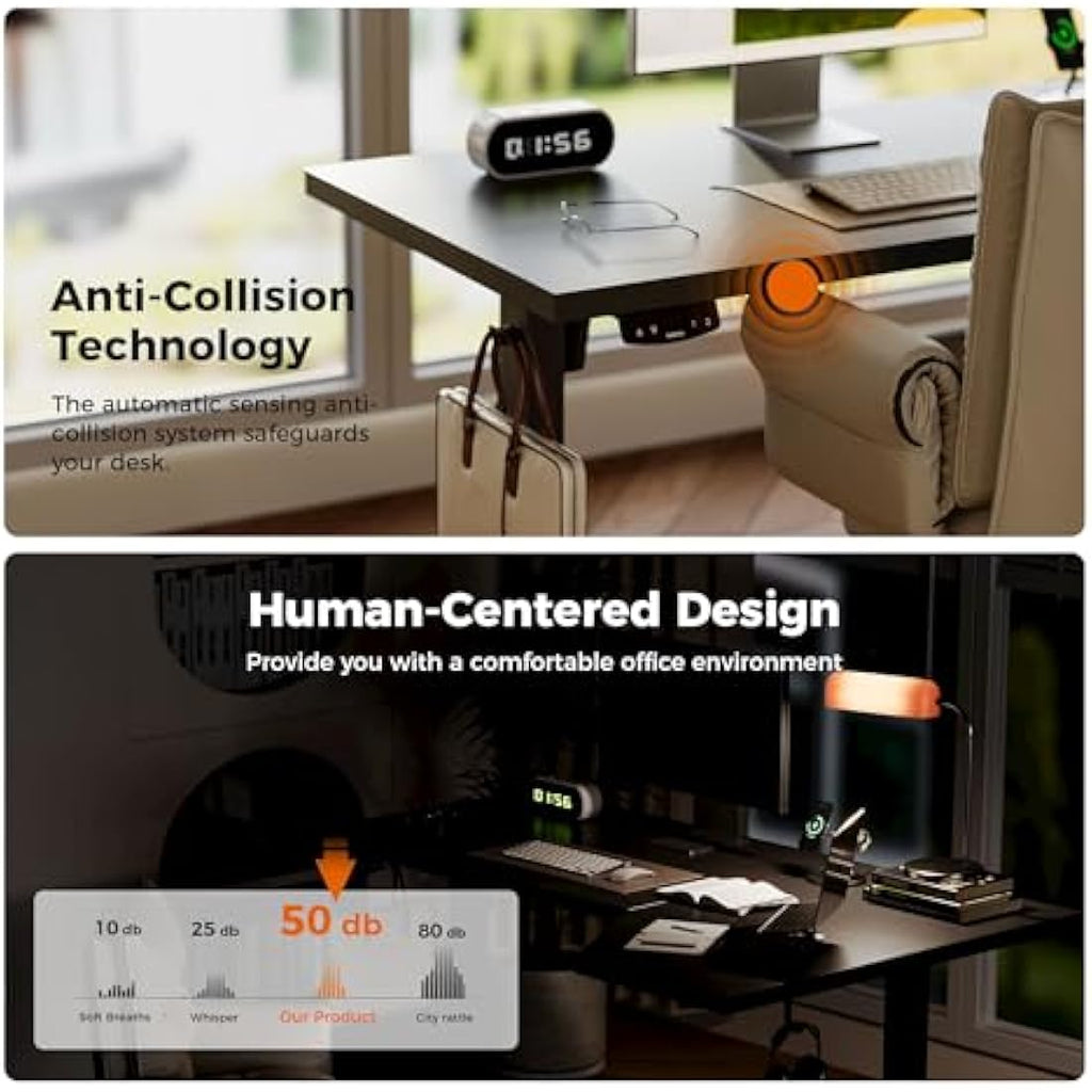 Agilestic L-Shaped Electric Standing Desk | 140cm Height Adjustable - Black