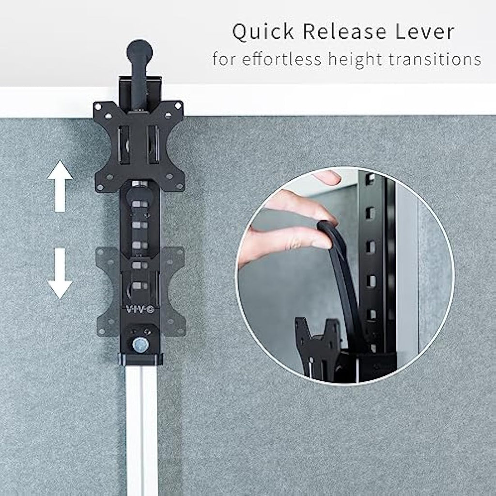 VIVO Cubicle Monitor Mount – Adjustable VESA Stand for 17 to 32 inch Screens