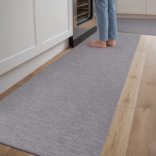 DEXI Non-Slip Kitchen Rug Mat Set | 2-Piece Washable Rubber Backed Runner