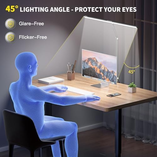 Jolof Store LED Desk Lamp – Eye-Caring Clamp Light with 5 Color Modes