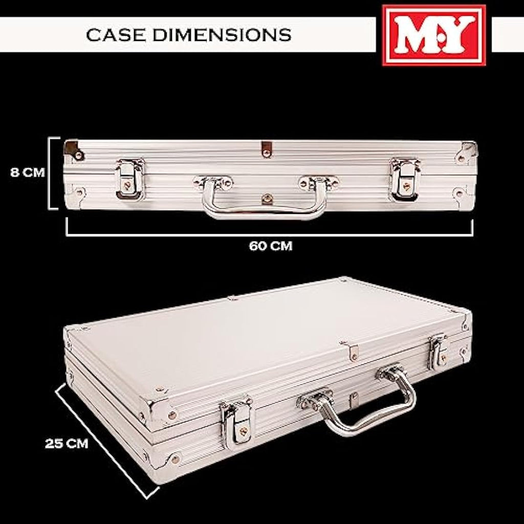 M.Y 500 Piece Texas Hold'em Poker Set | 11.5g Chips & Aluminium Case