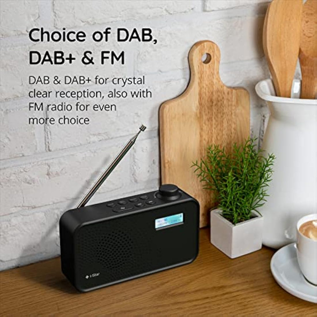 i-Star Portable DAB/DAB+ & FM Digital Radio – Battery or Mains Powered