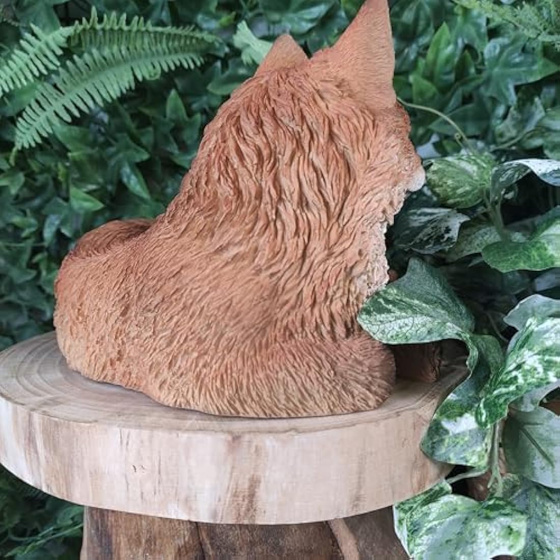 Vivid Arts Resting Fox Garden Ornament – Realistic Resin Statue