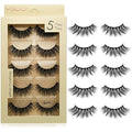 3D Fluffy False Eyelashes – 5 Pairs Reusable Natural Lashes