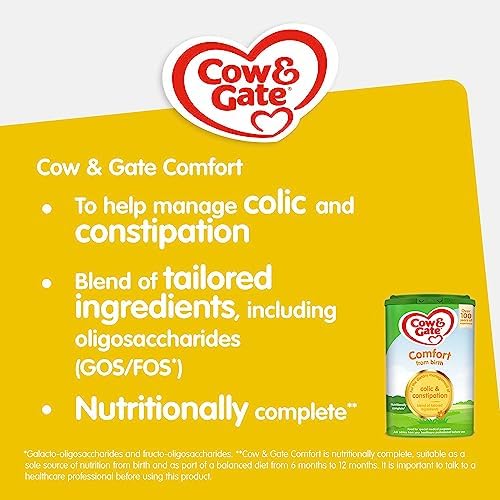 Cow & Gate Comfort Baby Milk Formula for Colic & Constipation, 800g (4 Pack)