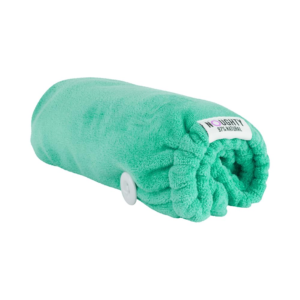 Noughty Microfiber Hair Towel – Quick-Dry Anti-Frizz Wrap in Green