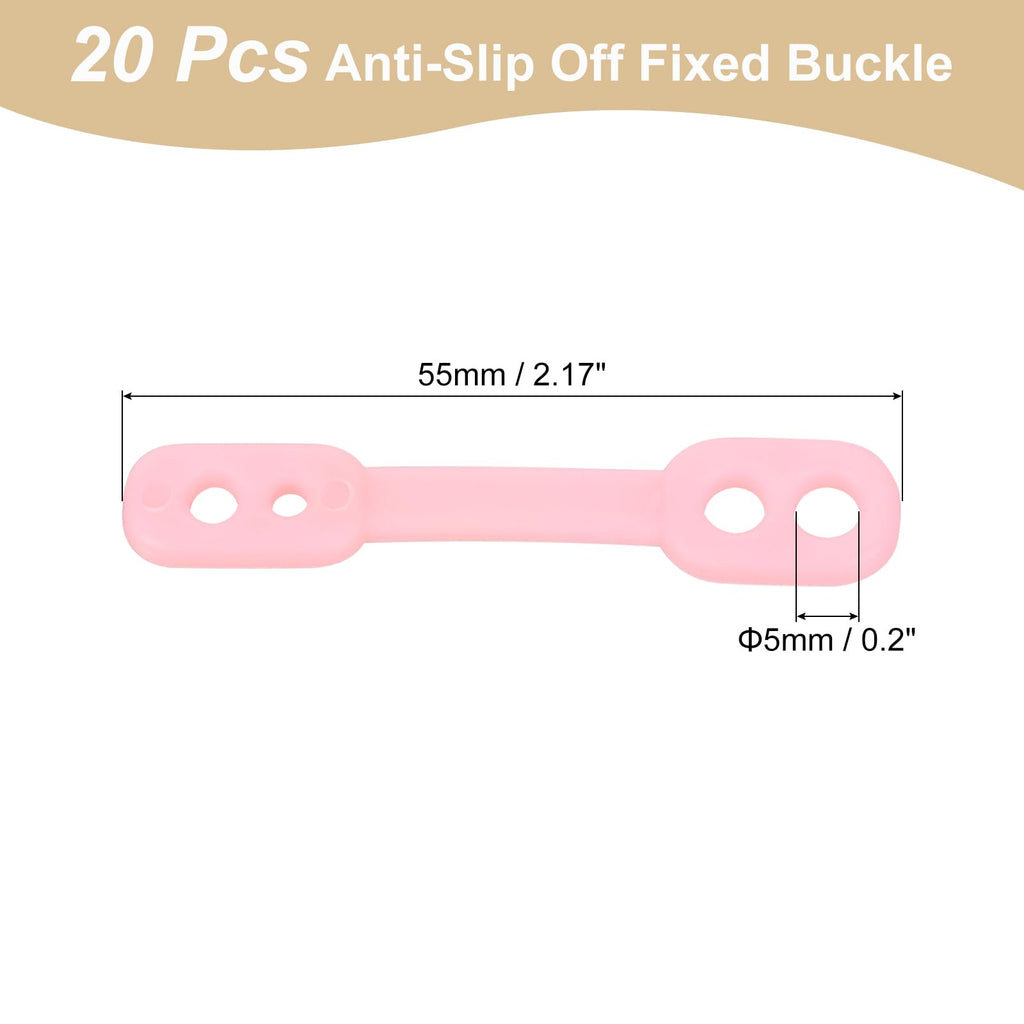 sourcing map 20Pcs Clothes Hanger Windproof Plastic Strip Hook, Anti-Slip Off Windproof Fixed Buckle