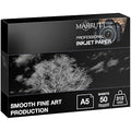 Marrutt 312gsm Smooth Fine Art Cotton Rag Inkjet Paper - A5, 50 Sheets