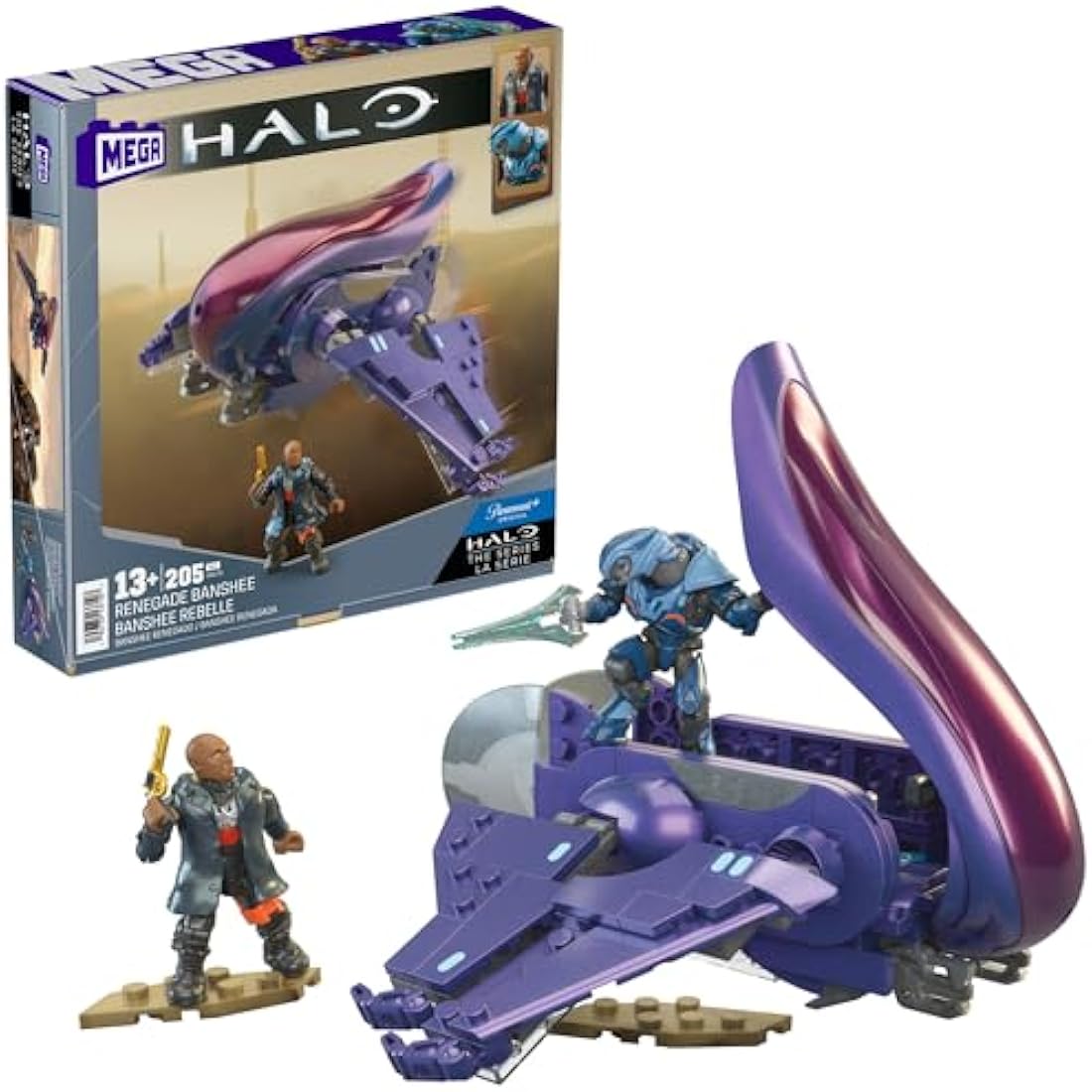 MEGA Halo The Series Renegade Banshee Aircraft Building Set - 205 Pcs