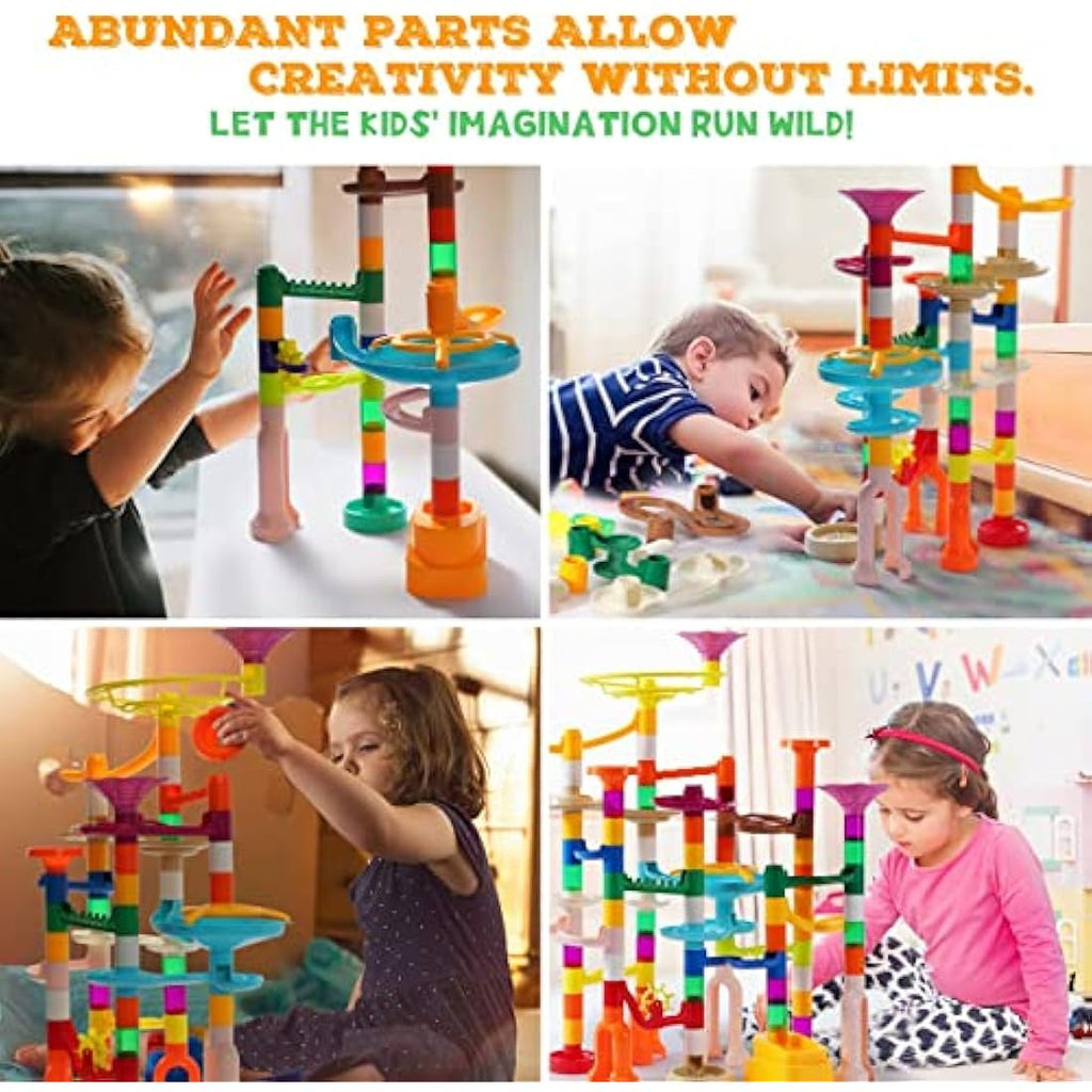 Jolof Store Marble Run 166PCS STEM Building Toy Set for Kids Ages 3-12