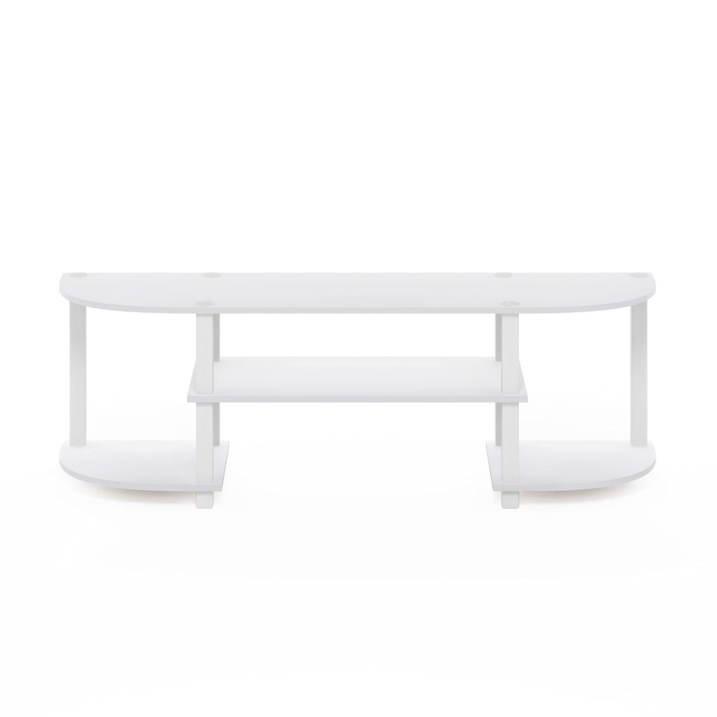 Furinno Wide TV Stand – White Entertainment Centre for 55" TVs