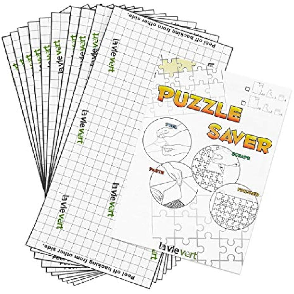 Lavievert Puzzle Saver Adhesive Sheets | Jigsaw Glue Alternative - 10 Pack