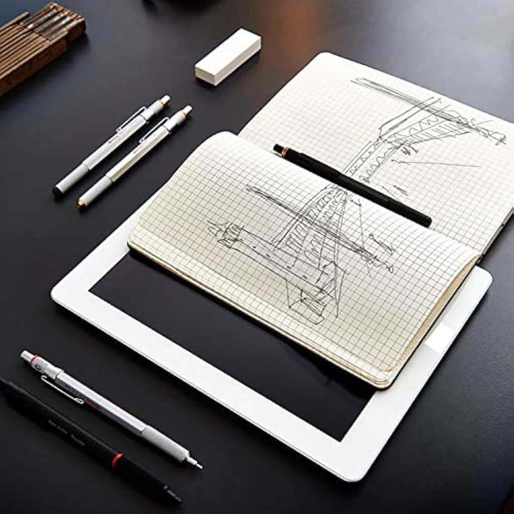 rOtring 800 Mechanical Pencil | 0.7 mm HB | Black Metal Drafting Pencil