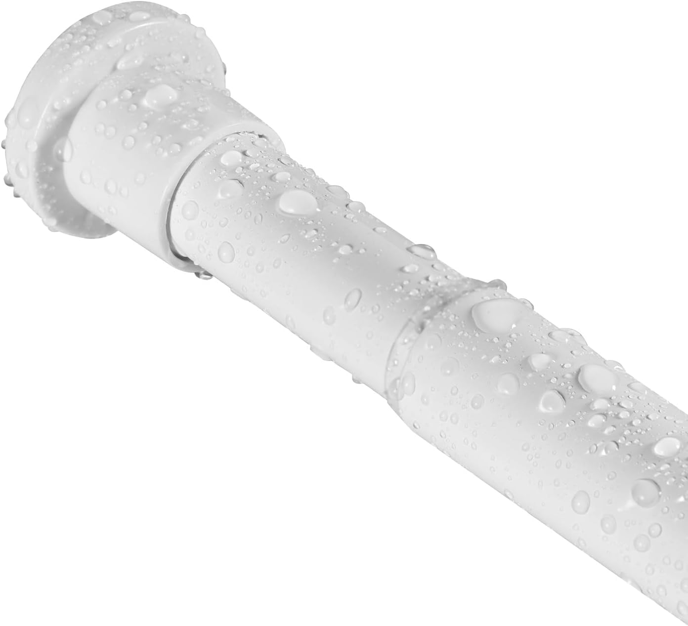 Jolof Store White Tension Shower Curtain Rod – No Drill 76-194cm