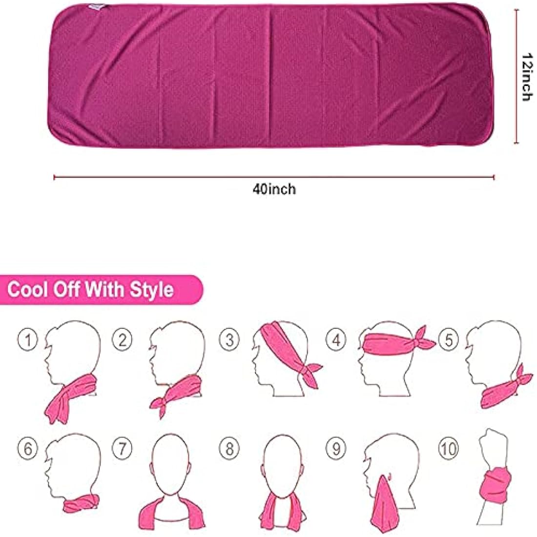 Cooling Towel 4-Pack | Microfiber Ice Towels for Sports