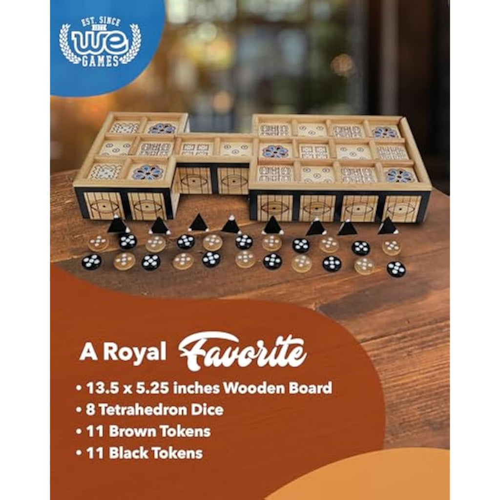 Royal Game of Ur - Ancient Wooden Board Game Replica by